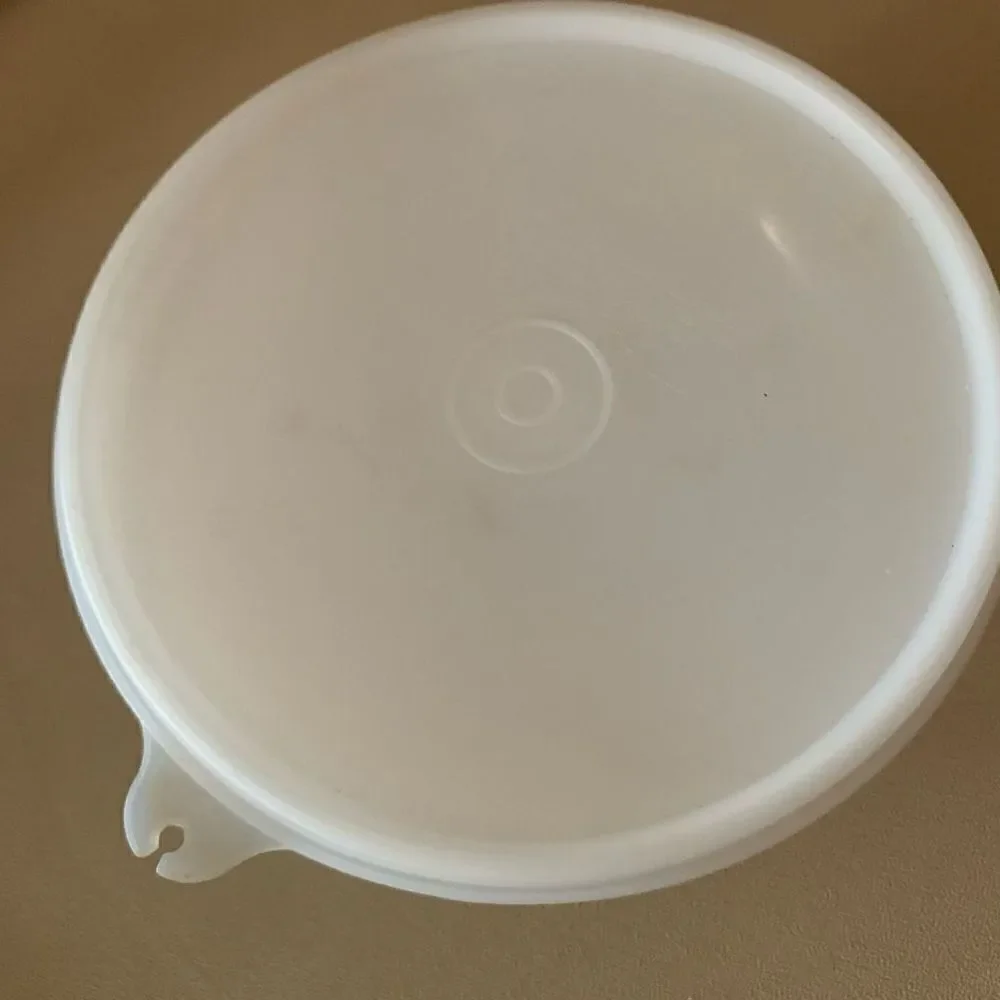 Vintage Tupperware Chip Dip Brown White Platter 492-2